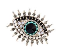 Amosfun Broche Œil Maléfique en Métal Ornée de Cristaux, Épingle Rétro 1 Pièce, Accessoire de Fête Féminin pour Vêtements, Châles et Écharpes, Décoration Costume Élégante