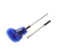 Amosfun Brosse de Nettoyage de Fontaine à Long Manche, Poils Durs, Bleu | Acier Inoxydable et Plastique, Tête Courbée Intégrée, Usage Villas et Parcs, pour Intérieurs de Fontaine