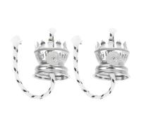 Amosfun Brûleur de Lampe à Pétrole 28 Trous en Métal Argenté, Lot de 2 Pièces Mèche Ronde en Coton, Douille de Remplacement pour Lampe à Huile Vintage, Éclairage Extérieur et Décoration