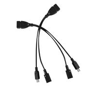 Amosfun Câble OTG Micro USB 2pcs Noir Fonction Support OTG en PVC et Cuivre pour Connecter Appareils USB sur Tablette et Téléphone
