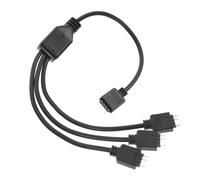 Amosfun Câble Répartiteur Argb Noir Abs 3 Broches à 3 Voies 5v, Connexion Carte Mère, pour Ventilateurs et Bandes LED