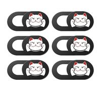 Amosfun Cache-Webcam Coulissant Ultra-Fin en Abs 6pcs, Protection Vie Privée pour Ordinateur Portable et Tablette, Ne Gêne Pas L'utilisation Caméra