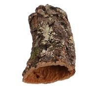 Amosfun Cachette Naturelle en Tronc d'arbre Creux en Bois Marron Clair pour Reptiles Cachette Facile à Nettoyer Décor Réaliste pour Gecko et Lézard pour Terrarium