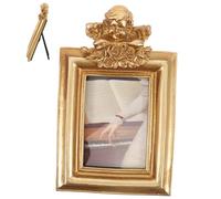 Amosfun cadre photo ange cadre photo ancien victorien de bureau petit led leds menagere cadre pour photo rétro résine Golden