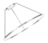 Amosfun Cadre Support D'abat-jour Abat-jour Forme Coquillage en Métal Argenté Facile à Installer, Design Polyvalent pour Lampe de Bureau pour Espaces Commerciaux