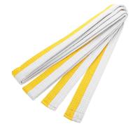 Amosfun Ceinture de Judo Jaune 280 Cm en Tissu Doux Confortable, Ceinture D'entraînement Polyvalente pour Taekwondo, Karaté et Aïkido, Équipement Arts Martiaux pour Affichage de Grade