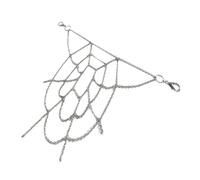 Amosfun Chaîne de Pantalon Métal Style Punk Toile D'araignée, Chaîne de Ceinture Décorative pour Hommes, Accessoire Gothique Hip-hop, Porte-clés Mousqueton, Look Urbain