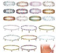 Amosfun Chaînes de Perles de Ventre en Perles Superposées 20 pour Femmes, Accessoires Élégants Cordons de Taille, pour Soirées et