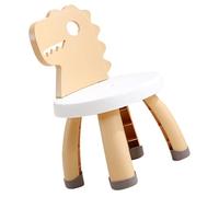 Amosfun Chaise pour Garçon et Filles à Dossier Dinosaure Jaune, Tabouret Antidérapant en PP et PVC, Chaise Préscolaire Légère et Stable, pour L’Apprentissage Activités la Maison