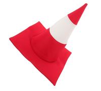 Amosfun Chapeau Cône de Fête Rouge et Blanc Accessoire Original pour Carnaval Cosplay et Anniversaire Couvre-chef Costume Signalisation Amusant et Stable
