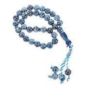 Amosfun Chapelet musulman avec 33 perles - Bracelet chaîne - Chapelet avec diamants Eid Mubarak - Chapelet pour chanter islam et méditation