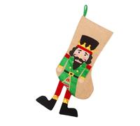 Amosfun Chaussette Soldat Casse-Noisette Cadeau De Noël Pochette à Bonbons Chaussette De Noël Cadeau pour Contenir Bonbons Snacks Biscuits Fruits Secs Petits