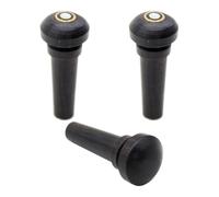 Amosfun Cheville de violon en ébène, lot de 3, bouton de cordier noir, fixation stable pour accessoires de violon, usage orchestre et amateurs