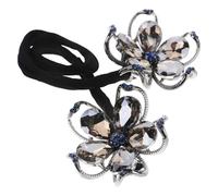 Amosfun Chignon Bouclé Orné de Fleurs en Cristal, Accessoire Coiffure en Alliage pour Cheveux, Rouleau à Chignon Facile à Utiliser, pour Coiffures Élégantes et Occasions Spéciales