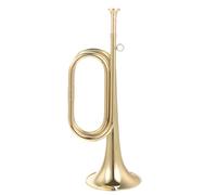 Amosfun Clairon en Cuivre Trompette Bugle Instrument Débutant Pratique Léger pour Garçon et Filles et Adultes pour Orchestre Scolaire