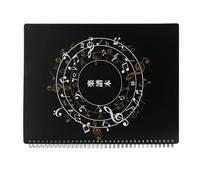 Amosfun Classeur de Partitions de Musique Non Réfléchissant en Plastique et Métal, Supportant Annotations, pour Cours de Musique et Pratique à Domicile, Format A4 Noir