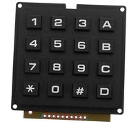 Amosfun Clavier à Membrane 16 Touches Tactile Industriel, Module Microcontrôleur, Interrupteurs Matriciels 4x4, Clavier Externe Solide pour Usage Professionnel, Couleur Noire