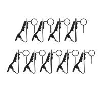 Amosfun Clips de Fixation Installation Rapide pour Microphone Cravate Lot de 9 Noir, Design Compact pour Appels Vidéo et Discours