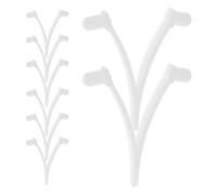 Amosfun Clips en V pour Filet de Piscine, Lot de 8, Abs Blanc