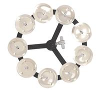 Amosfun Cloche de Charleston Robuste en Cuivre Argenté Son Clair et Puissant, Facile à Installer pour Batterie Professionnelle et Débutants