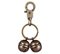 Amosfun Clochette pour Collier de Chien et Chat en Laiton Massif Mousqueton à Ressort, Accessoire Élégant et Rustique pour Randonnée ou Usage Domestique