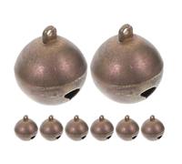 Amosfun Clochettes en Cuivre Faciles à Fixer Vintage Lot de 8 Petites Cloches Décoratives pour Collier de Chien Anneau Suspendu pour Loisirs Créatifs et Accessoires pour Animaux