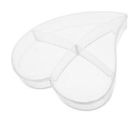 Amosfun Coffret à Bijoux Forme De Cœur Boîte De Rangement Transparente à Plusieurs Compartiments pour Colliers Et Bagues