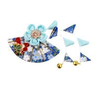 Amosfun Coiffe Kimono Légère en Tissu Strass et Alliage, Accessoires pour Cheveux Kimono Portables, pour Femmes, pour Accompagner un Yukata
