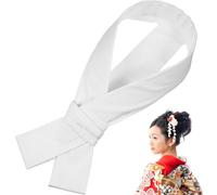 Amosfun Col Claudine Fausse En Polyester Blanc Accessoire Kimono Japonais Traditionnel Pour VêTements Taille 35 X 6.5 X 6 Cm