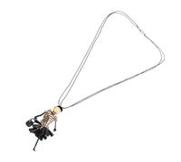 Amosfun Collier Pendentif Fille Long en Cristal Multicolore, Chaîne en Alliage Léger, Pendentif Dessin Animé Amusant, Collier pour Femme, Fêtes et Voyages