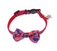 Amosfun Collier pour Chat Décoratif avec Drapeau Américain Léger et Confortable Collier pour Chaton et Chat Accessoire Festif pour Fêtes et Photos