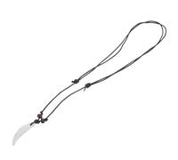 Amosfun Collier Ras-du-cou pour Homme et Femme en Acrylique Blanc, Pendentif Animal Style Punk Loup, Bijou Viking Chaîne Légère, Accessoire Polyvalent pour Fêtes et Activités Outdoor