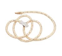 Amosfun Collier Serpent Femme Doré Cristaux, Ras-du-cou Magnétique Réglable, Pendentif Animal Élégant pour Soirées, Bijoux Costume Halloween, Accessoire Mode