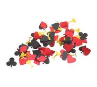 Amosfun Confettis Décoratifs Thème Poker Las Vegas, Confettis de Table 15g par Sachet, Lot 60g, Mélange Aléatoire Cartes et Verres à Pied, Décoration Fête et Soirée Jeux Style Aléatoire