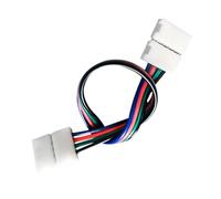 Amosfun Connecteur De Bande Led 5050 Sans Soudure, Connexion Rapide, Câble De Connexion Led Double Tête, Compatible Bande Lumineuse Rgb, Utilisation Décoration Éclairage, Lot Unique