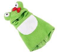 Amosfun Costume à pour et Chaud en Polaire Confortable Verte Perroquet Facile Enfiler, pour l'hiver et Noël pour Petits Oiseaux de Compagnie