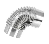 Amosfun Coude Design en Acier de 90 de Poêle Inoxydable Degrés Tuyau Robuste et Sûr Accessoire Solide Finition Argentée Simple pour Cheminée Extérieure