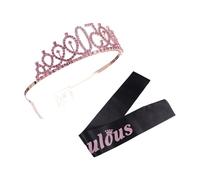 Amosfun Couronne de Fête D'anniversaire 2pcs en Tissu et Métal, Accessoires Décoratifs pour Créer une Ambiance Joyeuse et Confortable Lors D'une Fête D'anniversaire