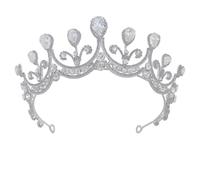 Amosfun Couronne de Mariée en Strass Zircon Forme Goutte D’eau, Bandeau Mariage Léger et Confortable, Accessoire Coiffure Femme pour Cérémonie, Fête et Photos, Bijou Cheveux Élégant