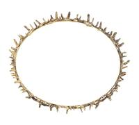 Amosfun Couronne Renaissance en Métal Doré Design Unisexe, Accessoire pour Fêtes à Thème et Soirées Costumées, Style Unique et Élégant pour Adultes