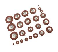 Amosfun Coussinets en Cuir Marron Modèle Standard Ensemble de 28 Remplacements Étanches en Pu, Feutre et Métal Accessoires pour Réparation pour Saxophone Alto