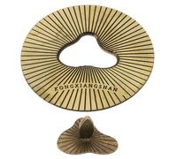 Amosfun Couvercle Métallique pour Bougie Parfumée en Pot 7,8 Cm Abat-Jour Ajouré en Bronze pour Aromathérapie, Accessoire Anti-poussière Multifonctionnel et Éteignoir Sécurisé