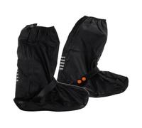 Amosfun Couvre-Chaussures de Pluie Design Haut Tube pour Femmes Imperméables Semelle Antidérapante en Polyester et PVC, Fermeture à Sangle Pratique pour Cyclisme en Extérieur