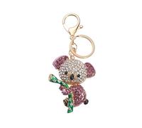 Amosfun cristal strass koala porte-clés mignon animal pendentif porte-clés sac sac à main charmes cadeaux de fête pour les femmes filles (rose)