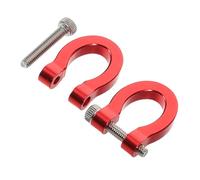 Amosfun Crochet de Remorquage 2pcs Rouge en Alliage D'aluminium Installation Facile et Design Pratique pour Voiture Modèle Rc Crawler pour Différents Scénarios