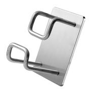 Amosfun Crochet Mural sans Perçage en Acier Inoxydable, Support de Lavabo Pratique et Étagère de Rangement pour Salle de Bain, Porte-Serviettes sans Trace, Crochet Adhésif Résistant