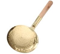 Amosfun Cuillère à Tofu en Cuivre 12 Cm, Spatule Cuisine Lisse et Pratique, Louche Plate Manuelle pour Tofu et Riz, Ustensile la Cuisine Multifonction pour Préparation et Service