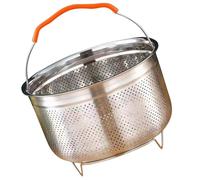 Amosfun Cuiseur Vapeur Électrique en Acier Inoxydable 6l Panier Vapeur Multifonction pour Casseroles Cuisson Saine de Légumes et Raviolis