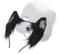 Amosfun Demi-masque de Renard en Peluche, Masque de Cosplay, Fête Halloween