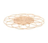 Amosfun Dessous de Verre Rustiques en Rotin Tressé Naturel 14 Cm, Set de Table Boho Résistant la Chaleur pour Maison et Bureau, sous-Verres Décoratifs Vintage pour Tasses et Plats